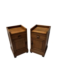 Two Art Deco Modernist Nightstands or Bedside Tables, 1920s